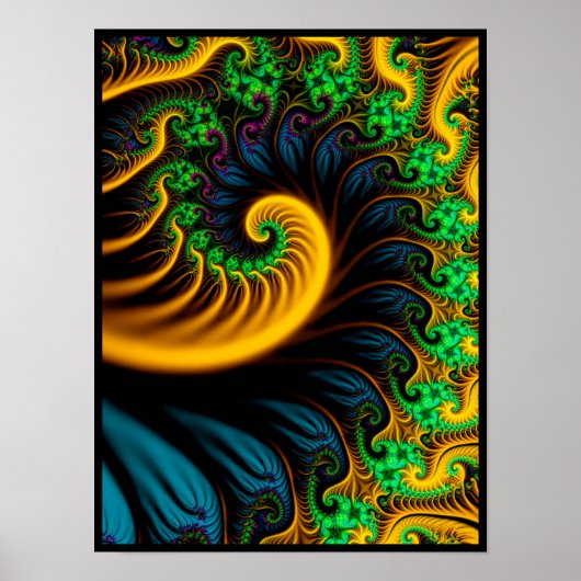 Psychedelische Spiraal Poster (Voorkant)