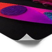 Psychedelische Spiral Woman Regenboog Energie Abst Poster (Hoek)