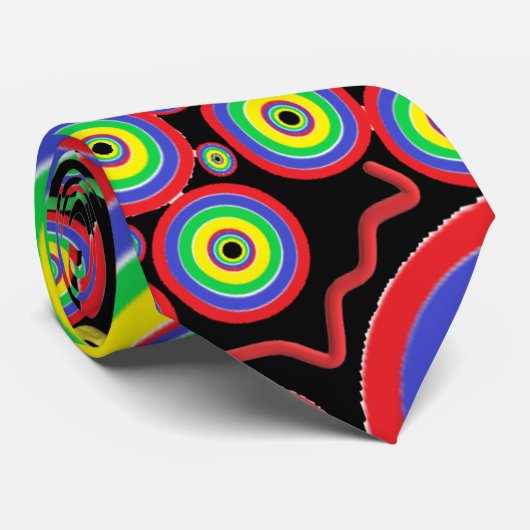 PSYCHEDELISCHE SPIRALEN STROPDAS (Opgerold)