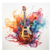 Psychedelische Splashing Guitars Foto Art #10 Afdruk (Voorkant)