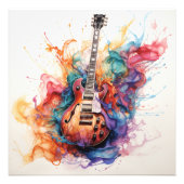 Psychedelische Splashing Guitars Foto Art #14 Afdruk (Voorkant)
