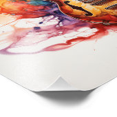 Psychedelische Splashing Guitars Foto Art #16 Foto Afdruk (Hoek)