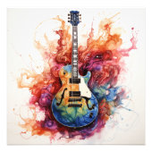 Psychedelische Splashing Guitars Foto Art #6 Afdruk (Voorkant)