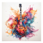 Psychedelische Splashing Guitars Foto Art #7 Afdruk (Voorkant)