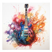 Psychedelische Splashing Guitars Foto Art #8 Afdruk (Voorkant)