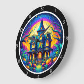 Psychedelische spookachtige nachtscène van Castle Grote Klok (Hoek)