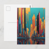 Psychedelische stad briefkaart (Voorkant / Achterkant)