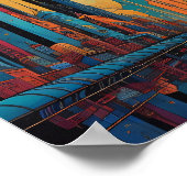 Psychedelische stad poster (Hoek)