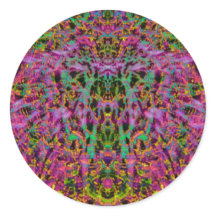 Psychedelische Starburst-Sticker