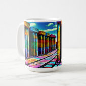 Psychedelische stenen koffiemok (Voorkant links)