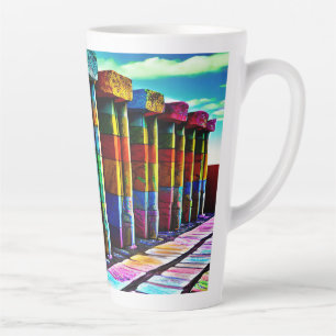 Psychedelische stenen latte mok