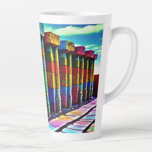 Psychedelische stenen latte mok (Rechts)