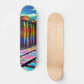 Psychedelische stenen persoonlijk skateboard (Voorkant)