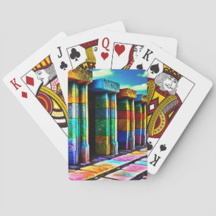 Psychedelische Stenen Pokerkaarten