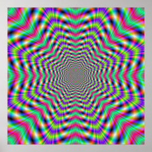 Psychedelische sterren in het Poster Stars