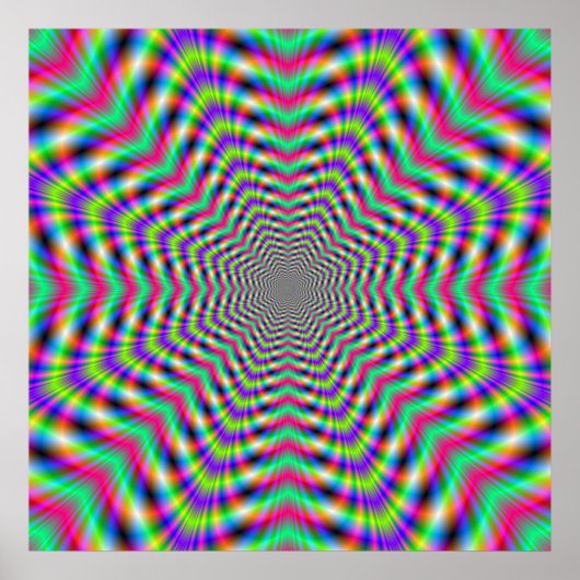 Psychedelische sterren in het Poster Stars (Voorkant)