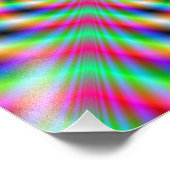 Psychedelische sterren in sterren foto afdruk (Hoek)
