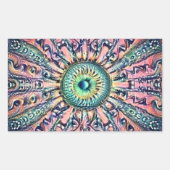 Psychedelische Sticker in het oog (Voorkant)