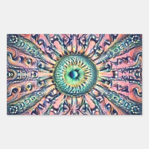 Psychedelische Sticker in het oog