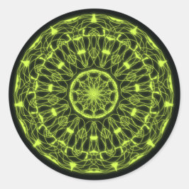 Psychedelische stickers (zwart en groen)