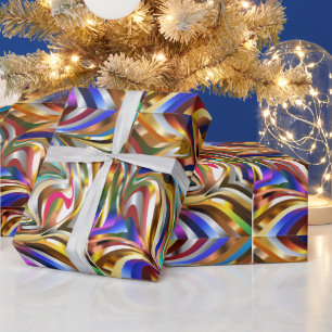 Psychedelische stijlvolle achtergrond van behang cadeaupapier