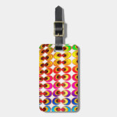 Psychedelische stof bagagelabel (Voorkant verticaal)