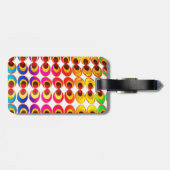 Psychedelische stof bagagelabel (Achterkant horizontaal)