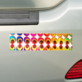 Psychedelische stof bumpersticker (Op auto)