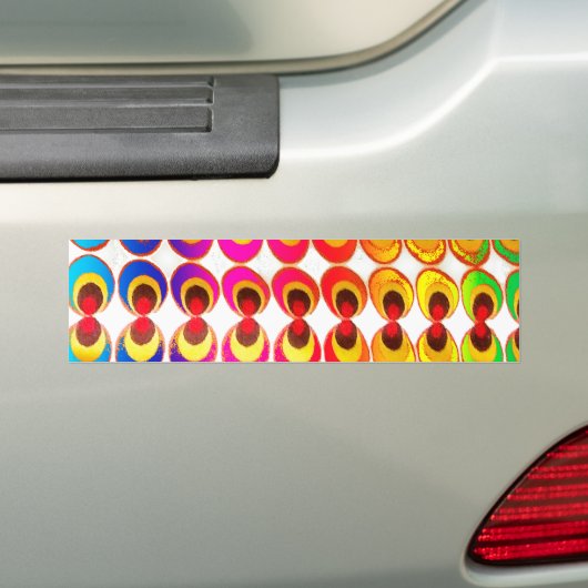 Psychedelische stof bumpersticker (Op auto)