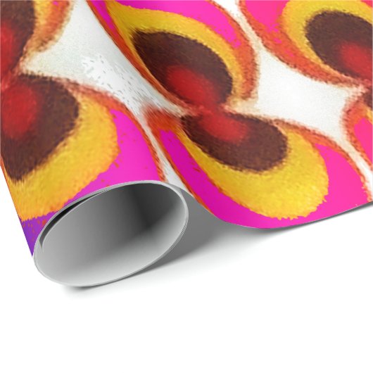 Psychedelische stof cadeaupapier (Rol Hoek)