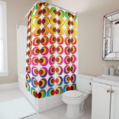 Psychedelische stof douchegordijn (In situ)