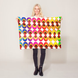 Psychedelische stof fleece deken