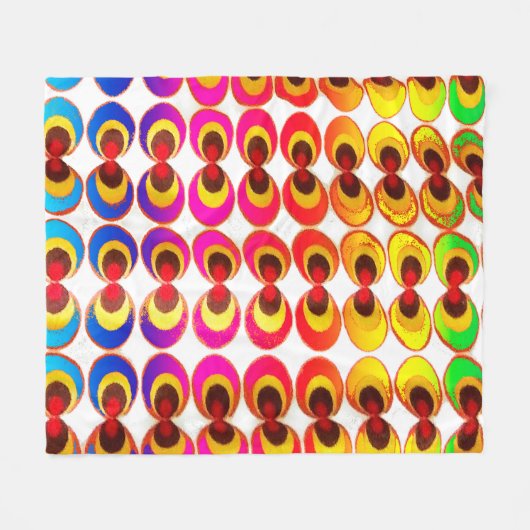 Psychedelische stof fleece deken (Voorkant (Horizontaal))