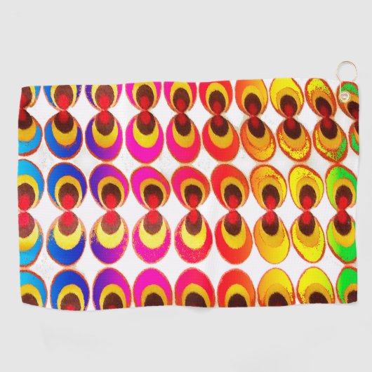 Psychedelische stof golfhanddoek (Horizontaal)