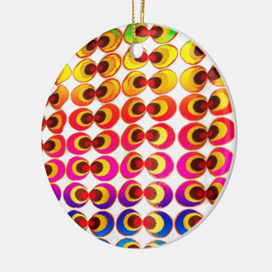 Psychedelische stof keramisch ornament (Links)