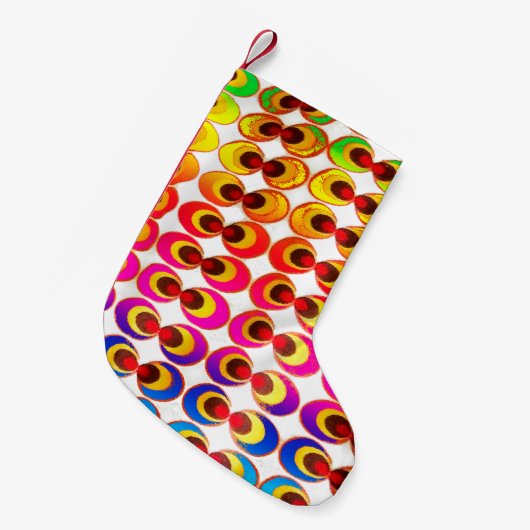 Psychedelische stof kleine kerstsok (Voorkant (Hangend))