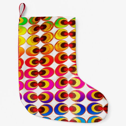 Psychedelische stof kleine kerstsok (Voorkant)