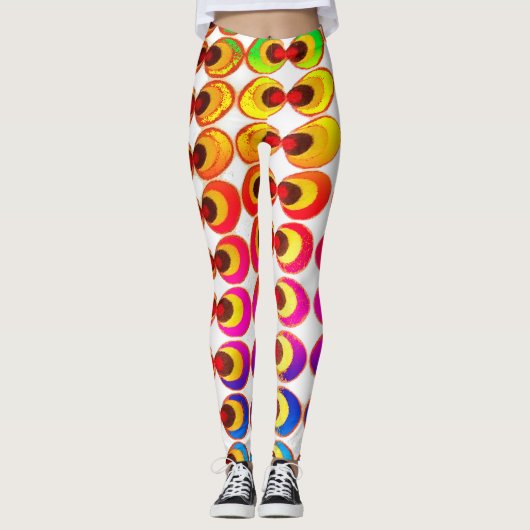 Psychedelische stof leggings (Voorkant)
