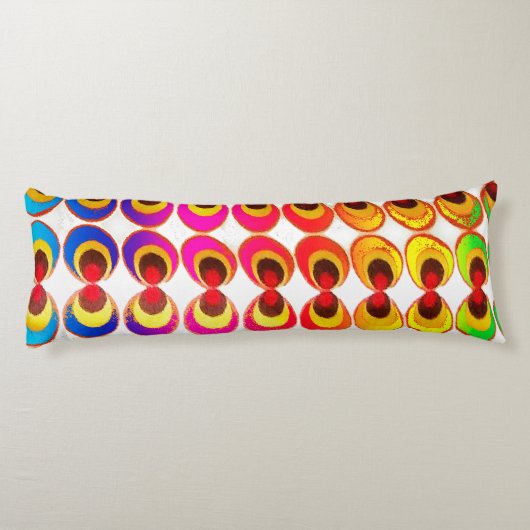 Psychedelische stof lichaamskussen (Achterkant)