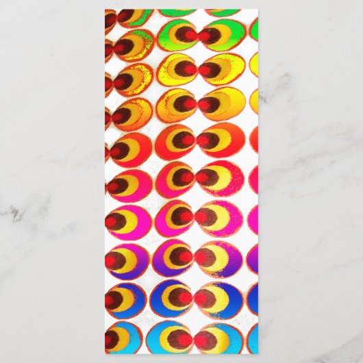 Psychedelische stof menu (Achterkant)