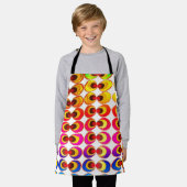 Psychedelische stof schort (Gedragen)