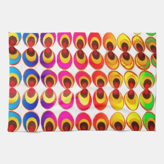 Psychedelische stof theedoek (Horizontaal)