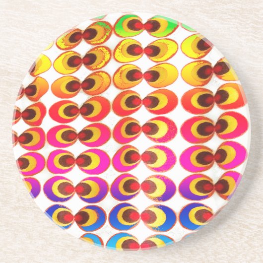 Psychedelische stof zandsteen onderzetter (Voorkant)