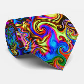 psychedelische stropdas neon regenboog (Opgerold)