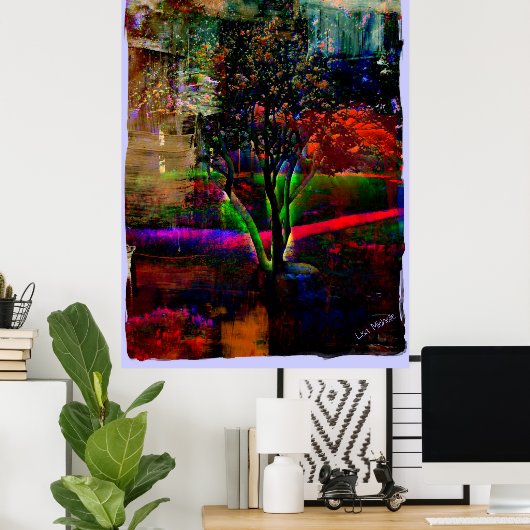 Psychedelische structuur poster (Thuiskantoor)