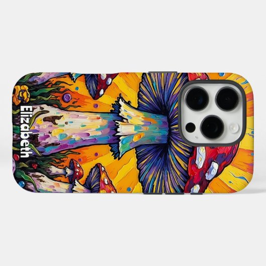 psychedelische sunburst-schimmel Case-Mate iPhone case (Achterkant (horizontaal))