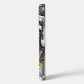 Psychedelische Surrealistische Gezicht iPhone Case (Achterkant / Links)