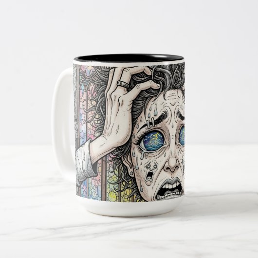 Psychedelische surrealistische kunst Mok - Emotion (Voorkant links)