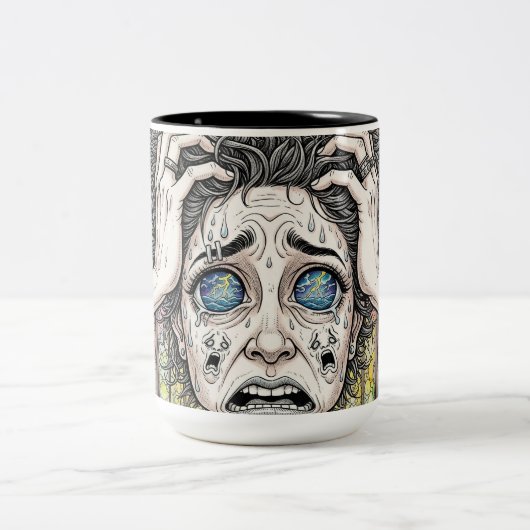 Psychedelische surrealistische kunst Mok - Emotion (Center)