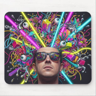 Psychedelische Surrealistische Pop Art Muismat